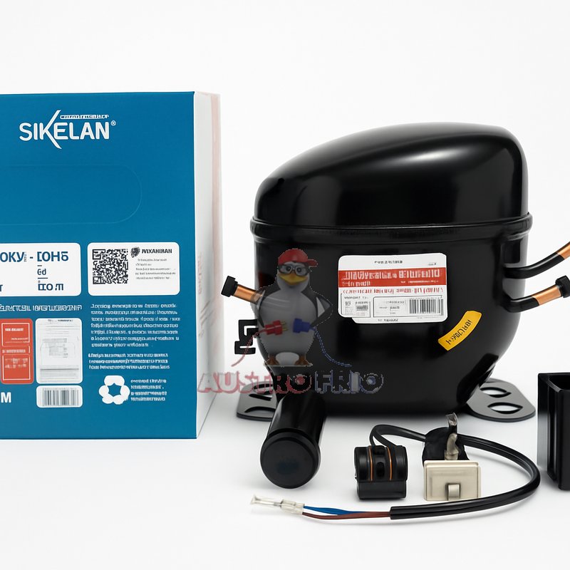 COMPRESOR 1/5 R600 SIKELAN ORIGINAL REFRIGERADORA TODAS LAS MARCAS