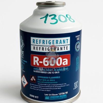 POTE DE GAS REFRIGERANTE R600A - 160GR ORIGINAL YETI REFRIGERADORA TODAS LAS MARCAS