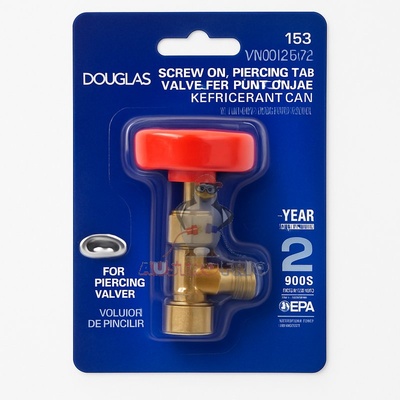 VALVULA POTES GAS CON ROSCA ROJA